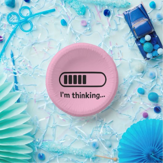 I'm Thinking... Loading Progress Bar Pink Minimali ペーパーボウル (パーティー)