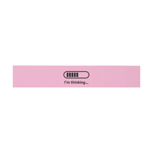 I'm Thinking... Loading Progress Bar Pink Minimali 招待状ベリーバンド (フラット)