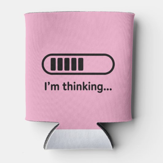 I'm Thinking... Loading Progress Bar Pink Minimali 缶クーラー (正面)