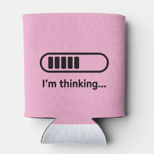 I'm Thinking... Loading Progress Bar Pink Minimali 缶クーラー (裏面)