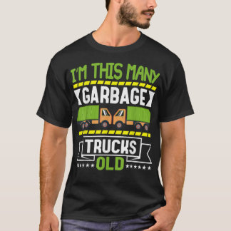 I'm this many Garbage Trucks Old  2nd Birthday  Tシャツ