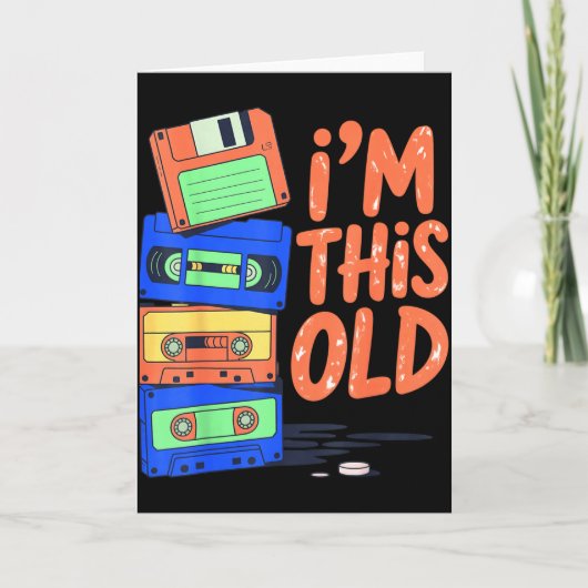 I'm This Old Funny Retro Floppy Cette Design Vinta カード (正面)