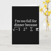 I'm Too Full For Dinner Because Square Root Math L カード (黄色い花)