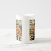 'I'm too sexy for the site' funny builder mug ボーンチャイナマグカップ (正面)