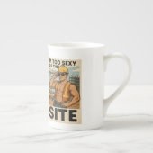 'I'm too sexy for the site' funny builder mug ボーンチャイナマグカップ (右)