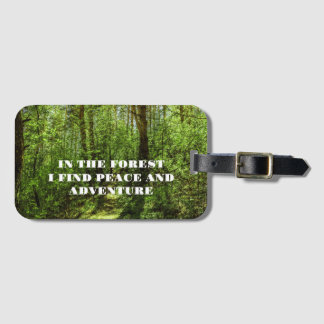 Im Wald finde ich Ruhe und Abenteuer ラゲッジタグ