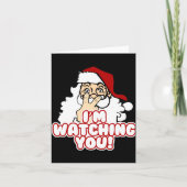 Im Watching You Christmas Santa Claus  カード (正面)