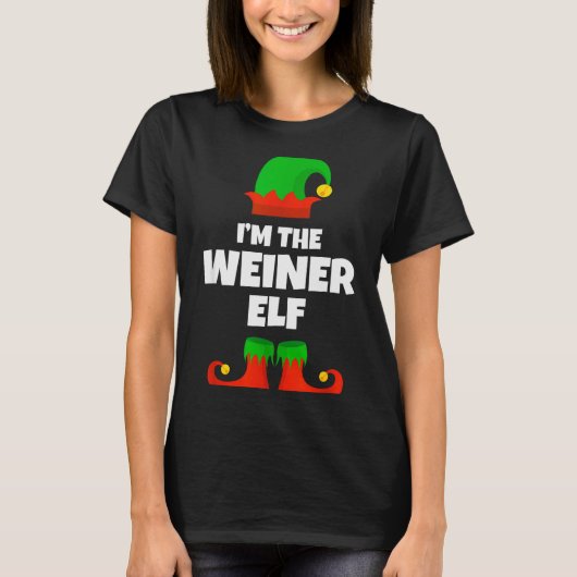 I'm Weiner Elf Family Pajama Christmas Dachshund D Tシャツ (正面)