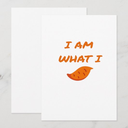 Im What I Yam Playful Pun Mood シーズンカード (正面/裏面)