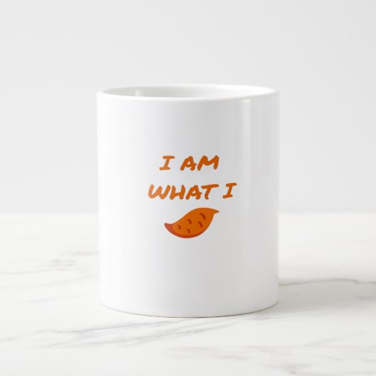 Im What I Yam Playful Pun Mood ジャンボコーヒーマグカップ (正面)