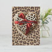 I'm Wild About You Leopard Print Valentine's Day シーズンカード (スタンド正面)