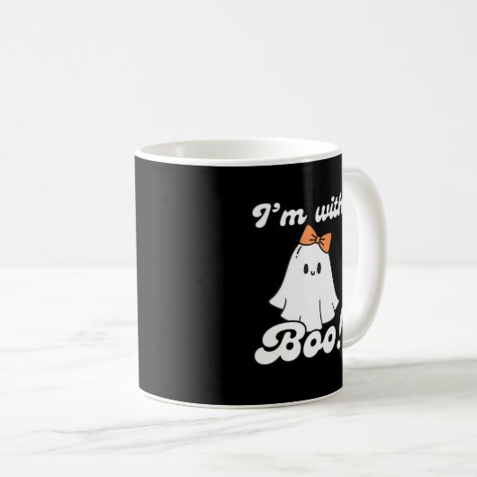 Im With Boo Funny Retro Style コーヒーマグカップ (正面右)