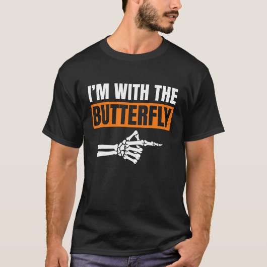 I'm With Butterfly Halloween Costume Party Matchin Tシャツ (正面)