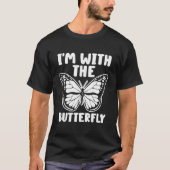 I'M With Butterfly Halloween Py Tシャツ (正面)