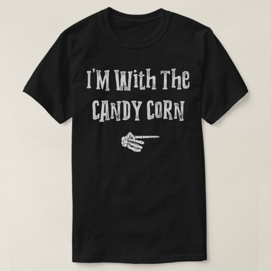 I'm With Candy corn Halloween Costume Funny Couple Tシャツ (デザイン正面)