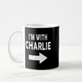 I'm With Charlie Name コーヒーマグカップ (左)