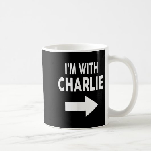 I'm With Charlie Name コーヒーマグカップ (右)
