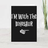 I'm With Dinosaur Halloween Costume Funny Couples  カード (正面)