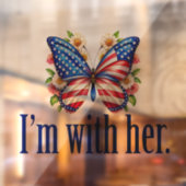 I'm With Her Cute Kamala Harris Butterfly ウィンドウサイン (シート2)