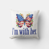 I'm With Her Cute Kamala Harris Butterfly クッション (正面)