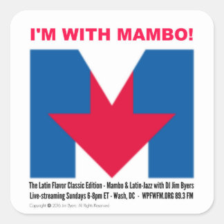 「I'm With Mambo」ステッカー スクエアシール