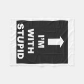 Im With Stud Logo 2 Less Dark Level 2  フリースブランケット (正面(横))