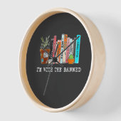 I'm with The Banned Books lov Horloge en Acrylique 壁時計 (傾斜)