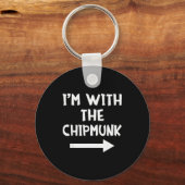 I'm With The Chipmunk Matching Couple Halloween Co キーホルダー (正面)