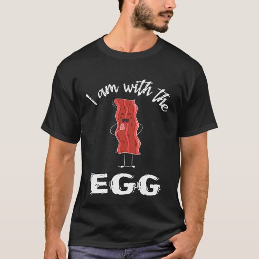I'm With The Egg Bacon Couples Matching Costume Ha Tシャツ (正面)