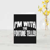 I'm With The Fortune Teller Funny Matching Hallowe カード (黄色い花)