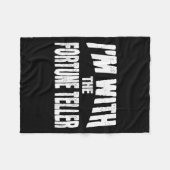 I'm With The Fortune Teller Funny Matching Hallowe フリースブランケット (正面(横))