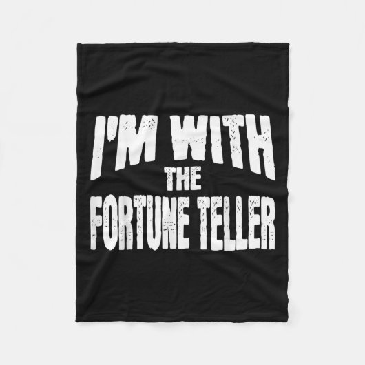 I'm With The Fortune Teller Funny Matching Hallowe フリースブランケット (正面)