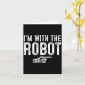 I'm With The Robot Easy Costume Halloween Couples カード (黄色い花)