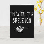 I'm With The Skeleton Matching Couple Costume Hall カード (黄色い花)