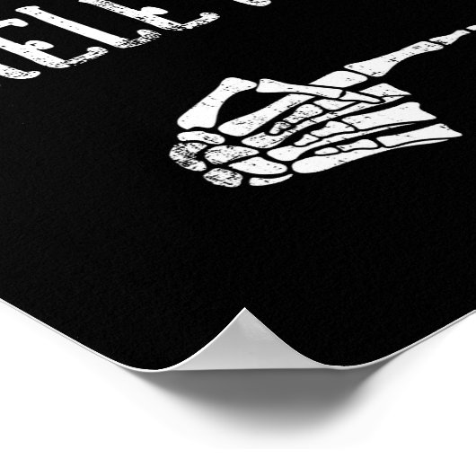 I'm With The Skeleton Matching Couple Costume Hall ポスター (角)