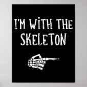 I'm With The Skeleton Matching Couple Costume Hall ポスター (正面)