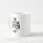 I'm with the Witch Funny Halloween His and Her コーヒーマグカップ (正面左)