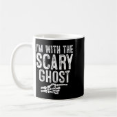 I'm With The Y Ghost Easy Costume Halloween Couple コーヒーマグカップ (左)