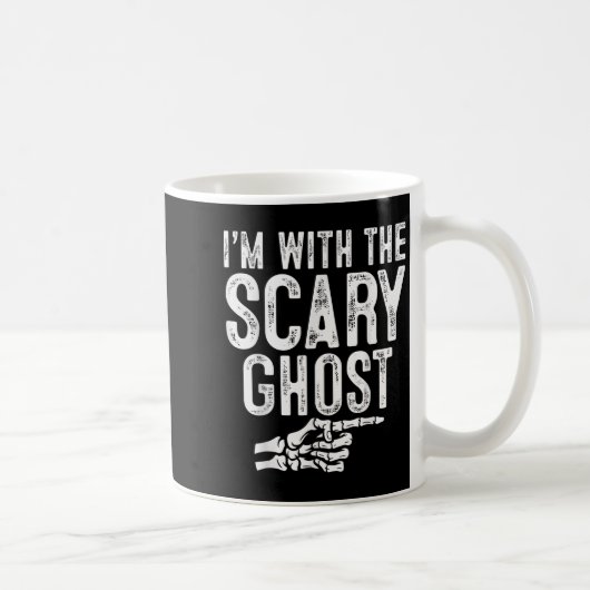 I'm With The Y Ghost Easy Costume Halloween Couple コーヒーマグカップ (右)