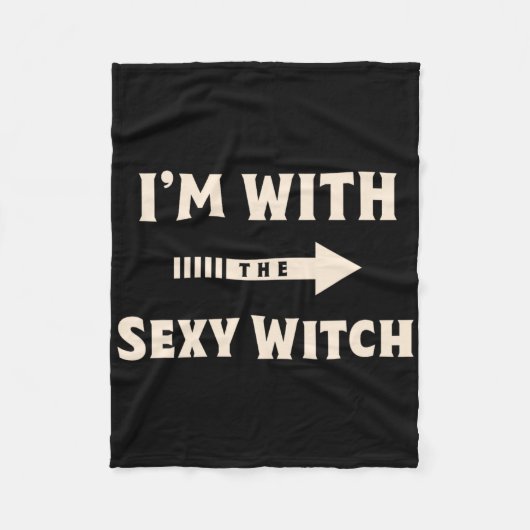I'm With The Y Witch Halloween Costume Party Match フリースブランケット (正面)