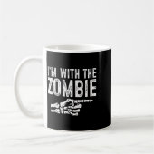 I'm With The Zombie Easy Costume Halloween Couples コーヒーマグカップ (左)