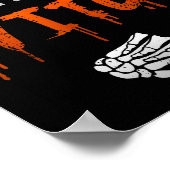 I'm With Witch Skeleton Hand Funny Halloween Husba ポスター (角)