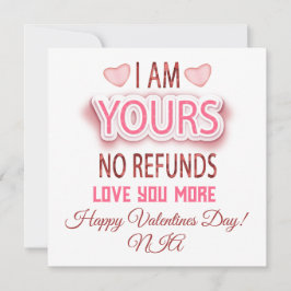 I'm Your No Responsesハート写真Valentines Day シーズンカード