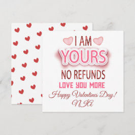 I'm Your No Responsesハート写真Valentines Day シーズンカード