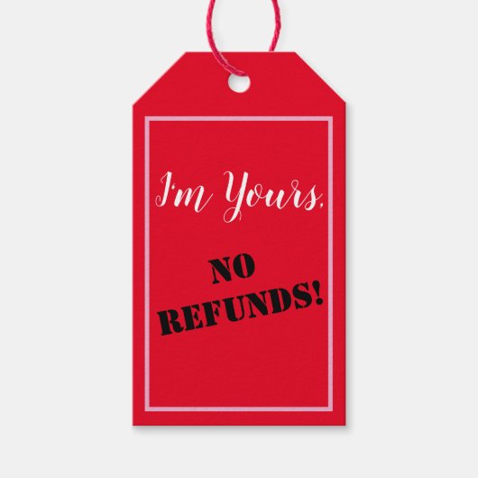 I'm Yours, NO REFUNDS! ギフトタグ (正面)