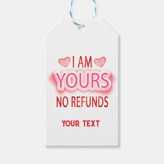 I'm Yours No Refunds Custom  ギフトタグ (正面)