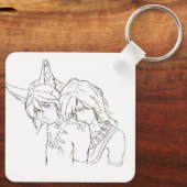 Imã Fanart Cyno e Tighnari do jogo Genshin Impact キーホルダー (裏面)