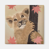 Ímã filhote de leão brincando マグネット (正面)