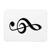 Ímã Flexível (Flexible Magnet) Clave de Sol Preta マグネット (横)