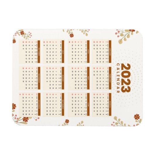 Ímã Flexível MINI CALENDAR 2023 マグネット (横)